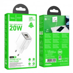 Φορτιστής Ταξιδιού Hoco N46 Glorious USB-C & USB PD20W White