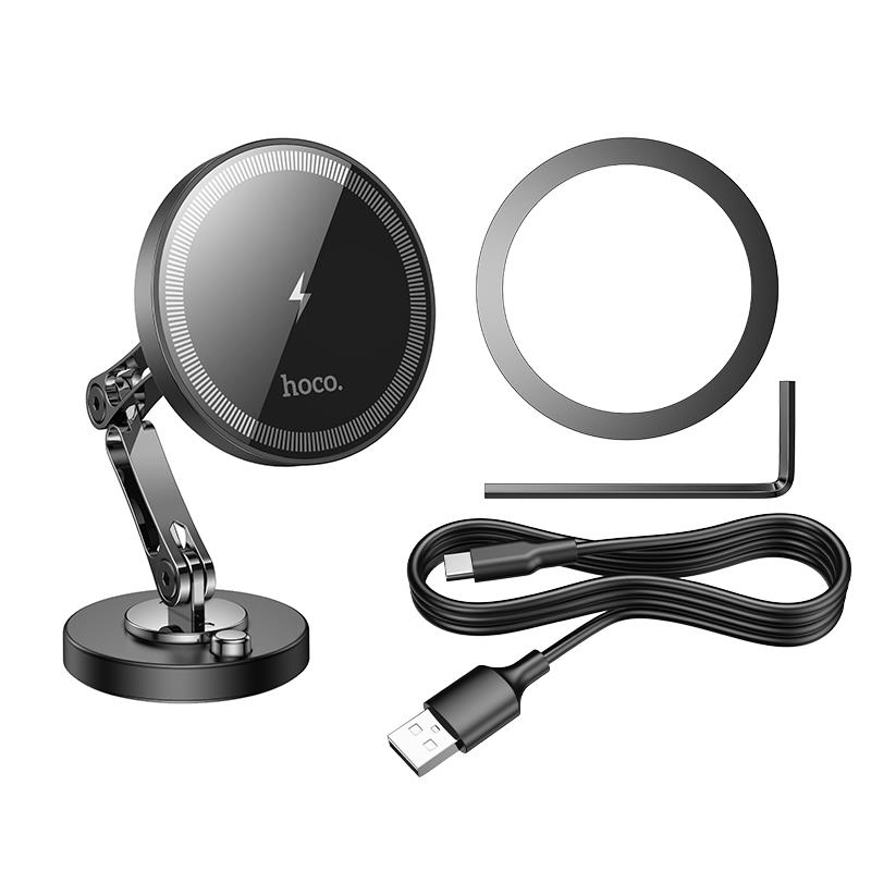 Βάση Αυτοκινήτου Hoco HW26 Jacques Metal Dashboard Car Holder Black