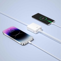 Φορτιστής Desktop XO L133 75W GAN 3xUSB-A & 3xType-C