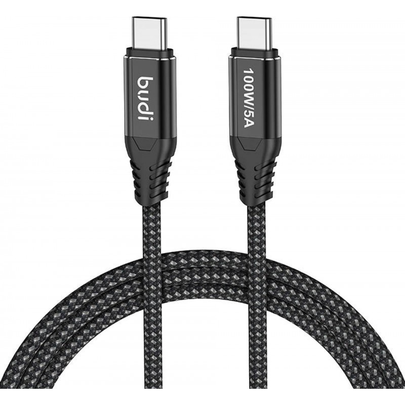 Καλώδιο Budi Type-C to Type-C 100W 3m Black Καλώδιο Budi Type-C to Type-C 100W 3m Black