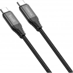Καλώδιο Budi Type-C to Type-C 100W 3m Black Καλώδιο Budi Type-C to Type-C 100W 3m Black