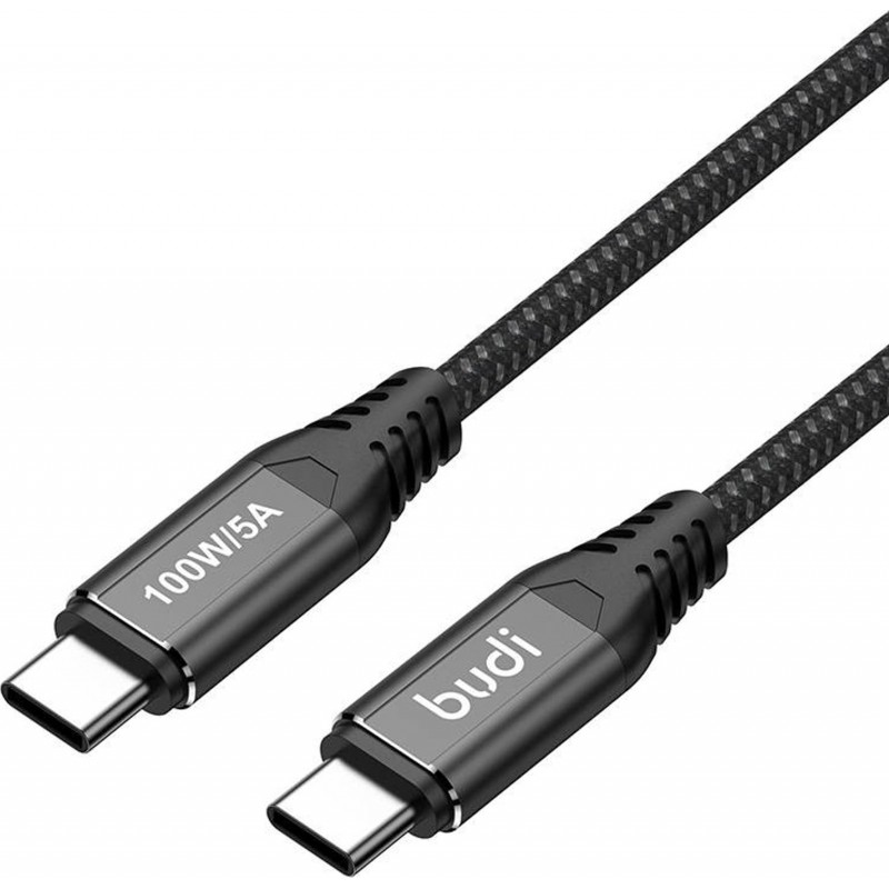 Καλώδιο Budi Type-C to Type-C 100W 3m Black Καλώδιο Budi Type-C to Type-C 100W 3m Black