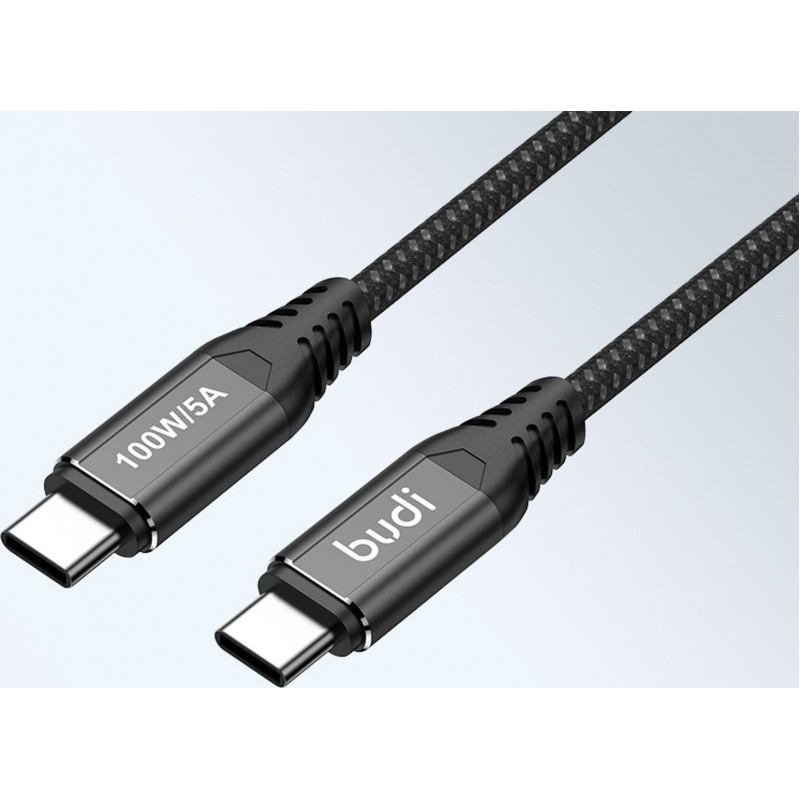 Καλώδιο Budi Type-C to Type-C 100W 3m Black Καλώδιο Budi Type-C to Type-C 100W 3m Black