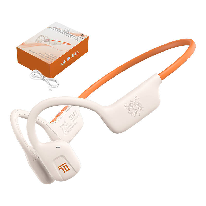 Ακουστικά Bluetooth Onikuma TWS T37 Bone Conduction Headphones White / Orange