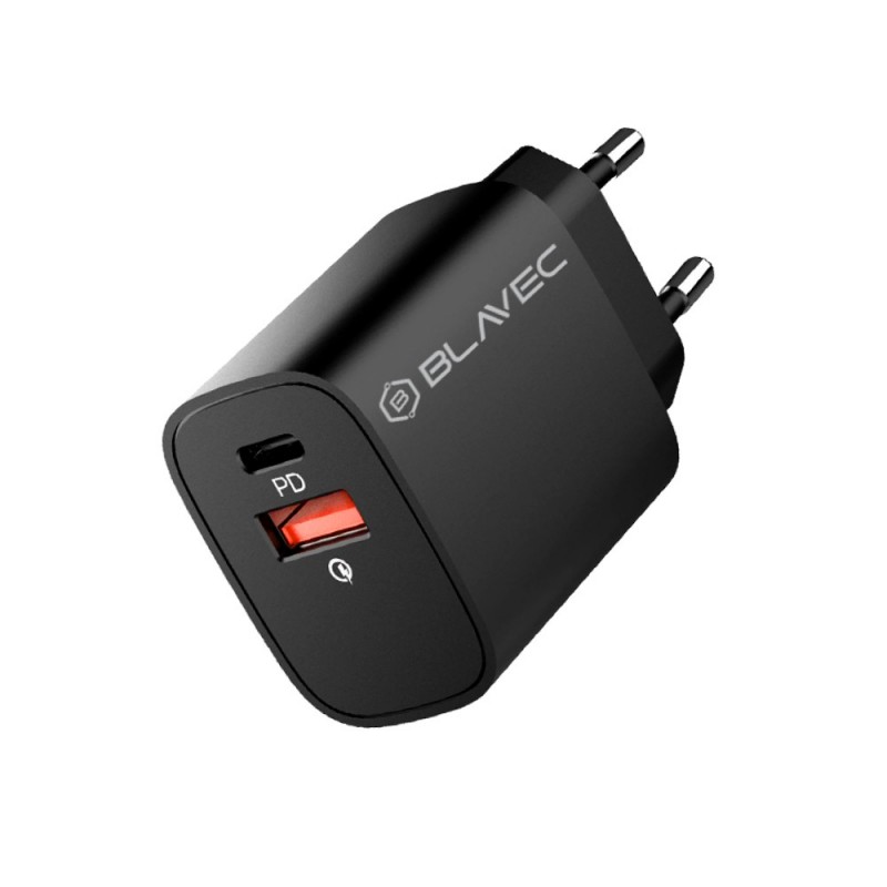 Φορτιστής BLavec Wall Charger BC2 Type-C & USB 20W Black