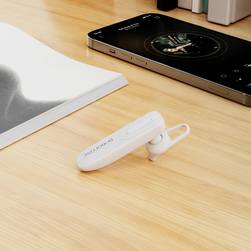 Ακουστικό Bluetooth Borofone Headset BC36 Lucky White