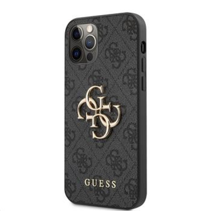 Θήκη Guess PU 4G Metal Logo Case for iPhone 12 Pro Max (6.7") Grey
