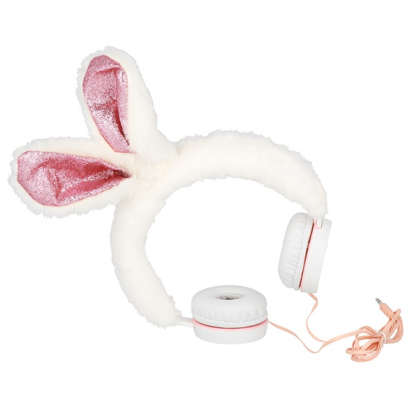 Ακουστικά Handsfree GJBY Plush Rabbit White