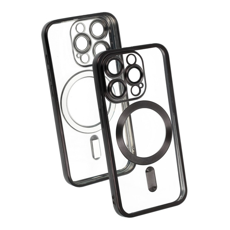 Θήκη Metallic with MagSafe Magnet Apple iPhone 12 Pro (6.1") Black
