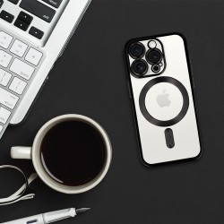 Θήκη Metallic with MagSafe Magnet Apple iPhone 12 Pro (6.1") Black