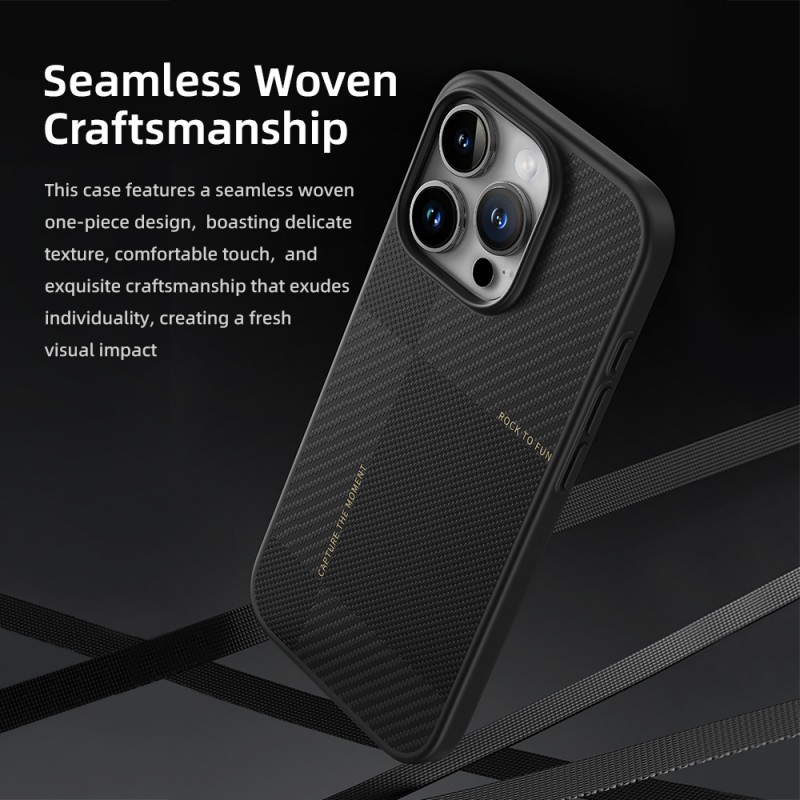 Θήκη Rock Ultra Thin Aramid Fiber Kevlar 600D Case Apple iPhone 16 Pro Max (6.7") Black
