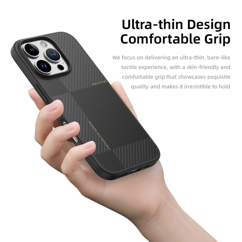 Θήκη Rock Ultra Thin Aramid Fiber Kevlar 600D Case Apple iPhone 16 Pro Max (6.7") Black