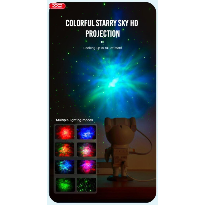 Διακοσμητικό Παιδικό Φωτιστικό XO CF1 mini Led Projector με Προβολή Αστεριών White Διακοσμητικό Παιδικό Φωτιστικό XO CF1 mini Led Projector με Προβολή Αστεριών White