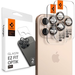 Γυαλί Προστασίας Spigen Optik.Tr Ez Fit Camera Lens Apple iPhone 16 Pro (6.1")/16 Pro Max (6.7") Desert Titanium (AGL08862)  (2τμχ)