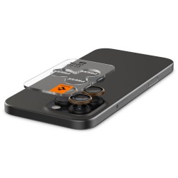 Γυαλί Προστασίας Spigen Optik.Tr Ez Fit Camera Lens Apple iPhone 16 Pro (6.1")/16 Pro Max (6.7") Desert Titanium (AGL08862)  (2τμχ)