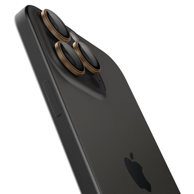 Γυαλί Προστασίας Spigen Optik.Tr Ez Fit Camera Lens Apple iPhone 16 Pro (6.1")/16 Pro Max (6.7") Desert Titanium (AGL08862)  (2τμχ)