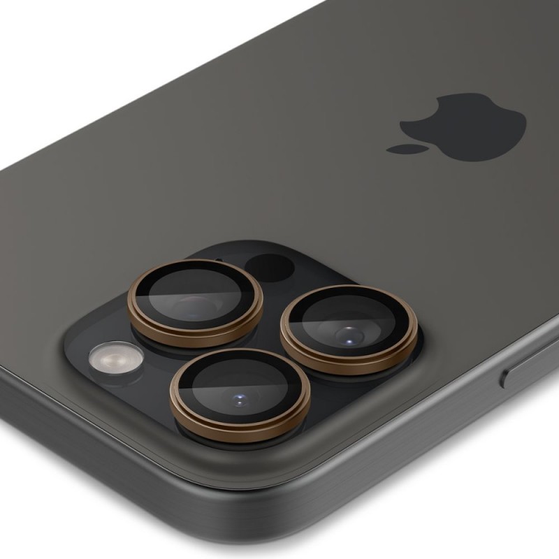 Γυαλί Προστασίας Spigen Optik.Tr Ez Fit Camera Lens Apple iPhone 16 Pro (6.1")/16 Pro Max (6.7") Desert Titanium (AGL08862)  (2τμχ)