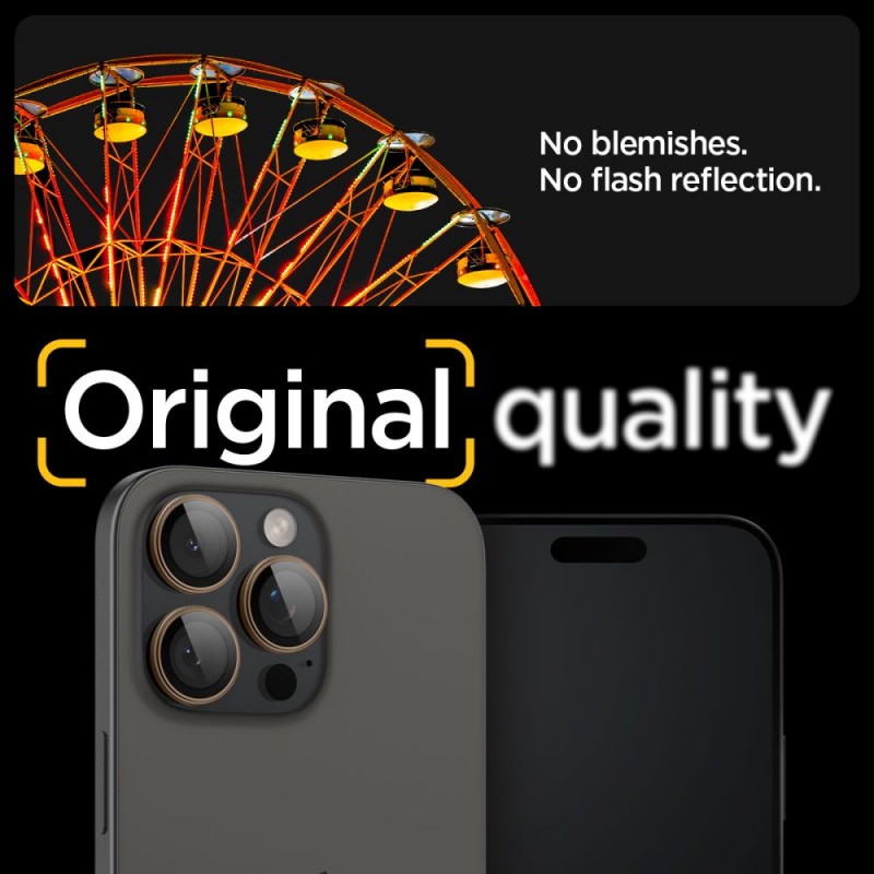 Γυαλί Προστασίας Spigen Optik.Tr Ez Fit Camera Lens Apple iPhone 16 Pro (6.1")/16 Pro Max (6.7") Desert Titanium (AGL08862)  (2τμχ)