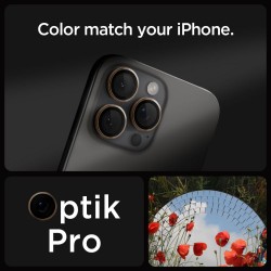 Γυαλί Προστασίας Spigen Optik.Tr Ez Fit Camera Lens Apple iPhone 16 Pro (6.1")/16 Pro Max (6.7") Desert Titanium (AGL08862)  (2τμχ)