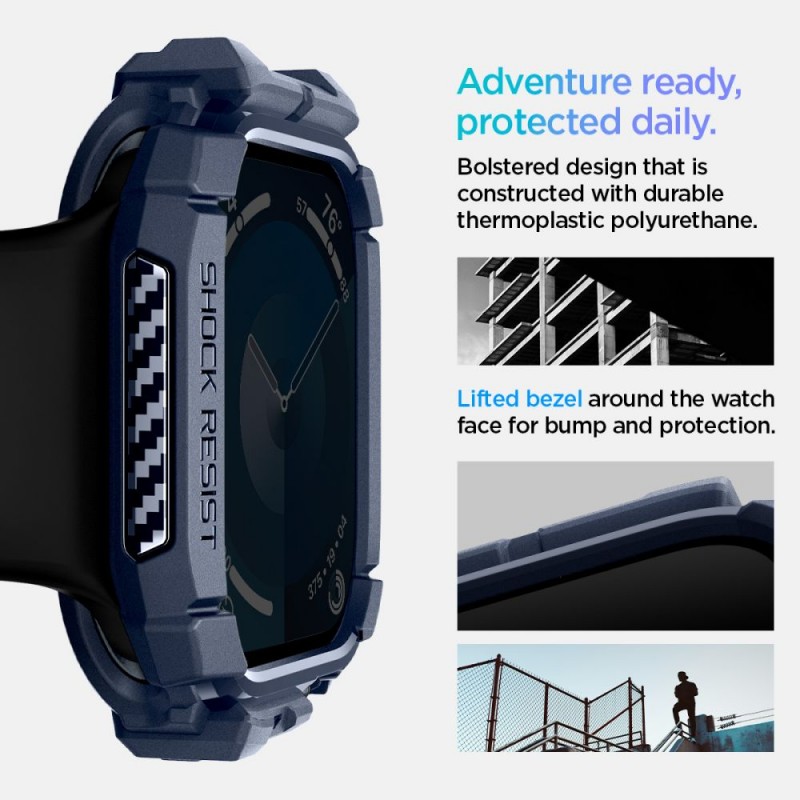 Θήκη Spigen Rugged Armor Apple Watch Series 10 (46mm) Navy Blue (ACS08599) Θήκη Spigen Rugged Armor Apple Watch Series 10 (46mm) Navy Blue (ACS08599)