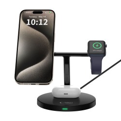 Ασύρματος Φορτιστής Tech-Protect A35 QI15W Magnetic Magsafe 3in1 Wireless Charger Black Ασύρματος Φορτιστής Tech-Protect A35 QI15W Magnetic Magsafe 3in1 Wireless Charger Black