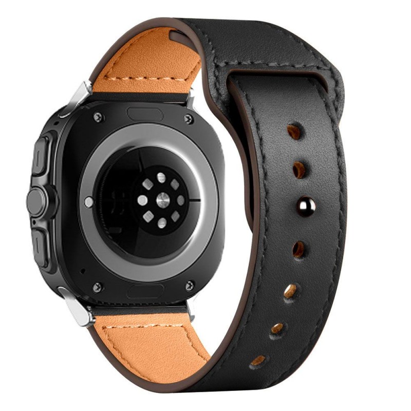 Ανταλλακτικό λουράκι Tech-Protect Leatherfit Samsung Galaxy Watch Ultra (47mm) Black Ανταλλακτικό λουράκι Tech-Protect Leatherfit Samsung Galaxy Watch Ultra (47mm) Black