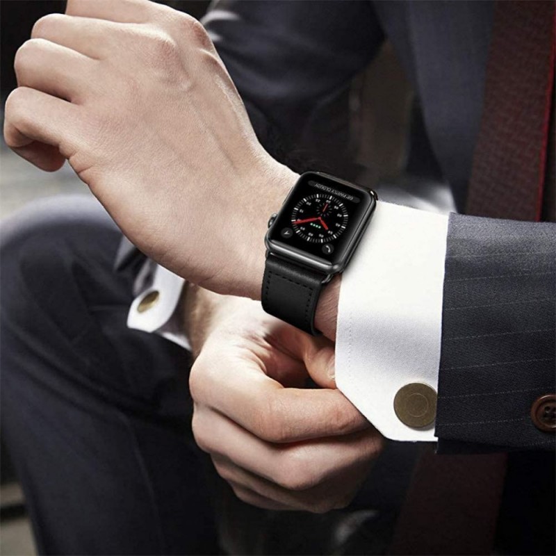 Ανταλλακτικό λουράκι Tech-Protect Leatherfit Samsung Galaxy Watch Ultra (47mm) Black Ανταλλακτικό λουράκι Tech-Protect Leatherfit Samsung Galaxy Watch Ultra (47mm) Black