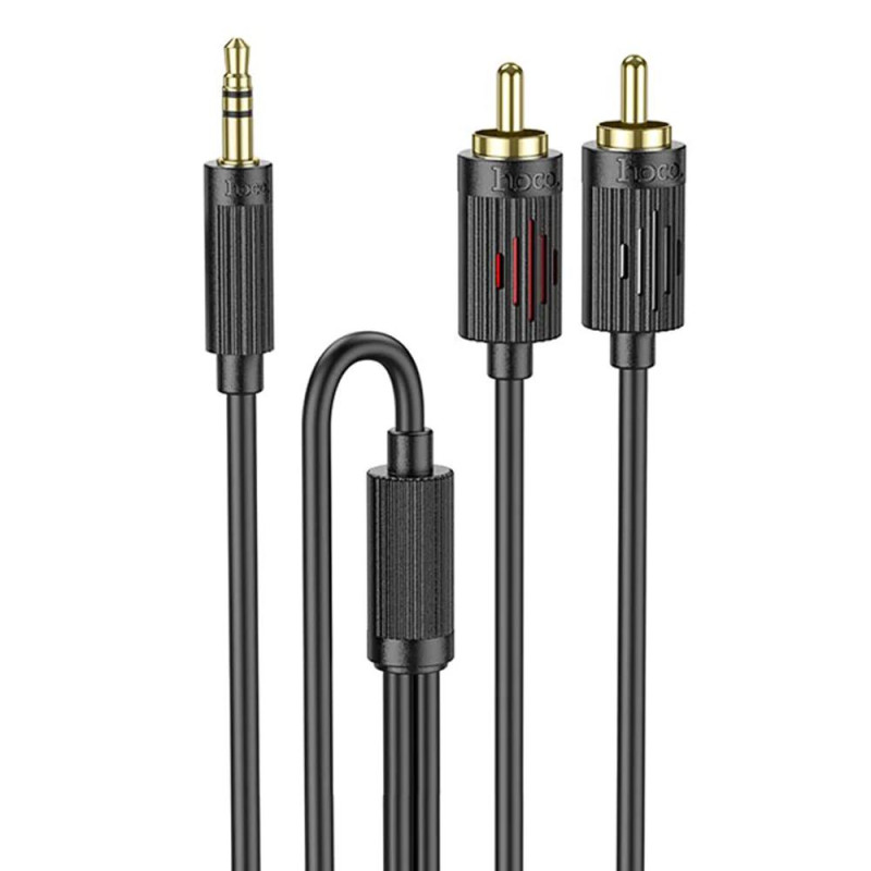 Καλώδιο Hoco UPA28 Jack 3.5mm Male to 2xRCA Male 1.5m Black