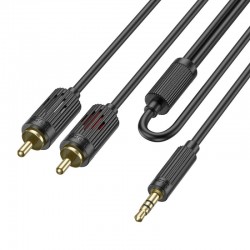 Καλώδιο Hoco UPA28 Jack 3.5mm Male to 2xRCA Male 1.5m Black