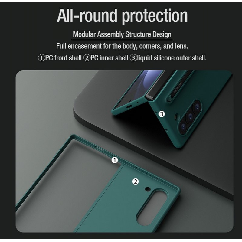 Θήκη Nillkin Flex Pure Fold S Pen Case Samsung Galaxy Z Fold6 5G SM-F956 Green