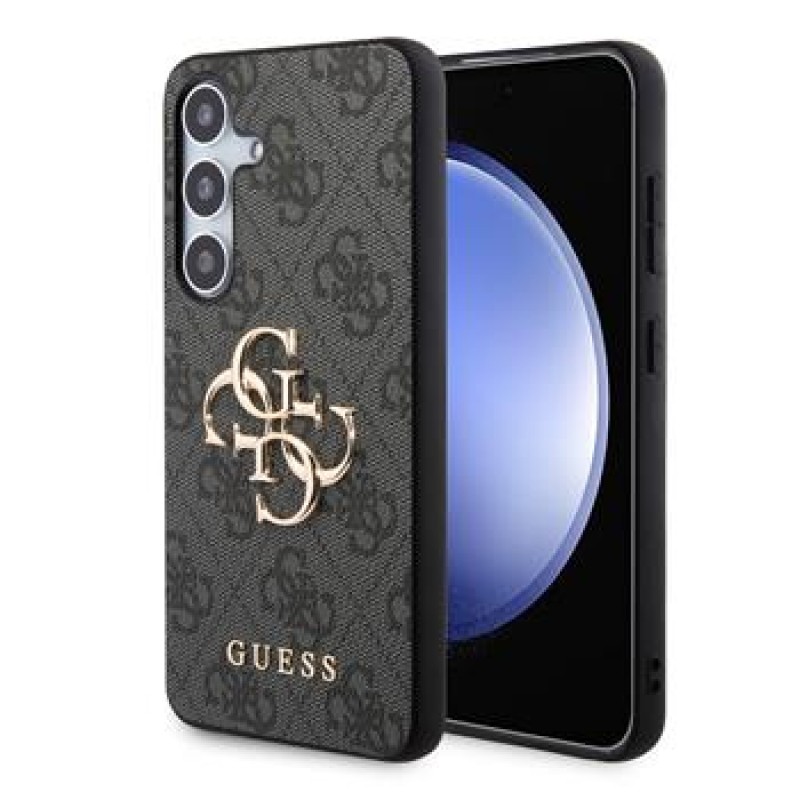 Θήκη Guess PU 4G Metal Logo Case for Samsung Galaxy S24 5G S921 Grey