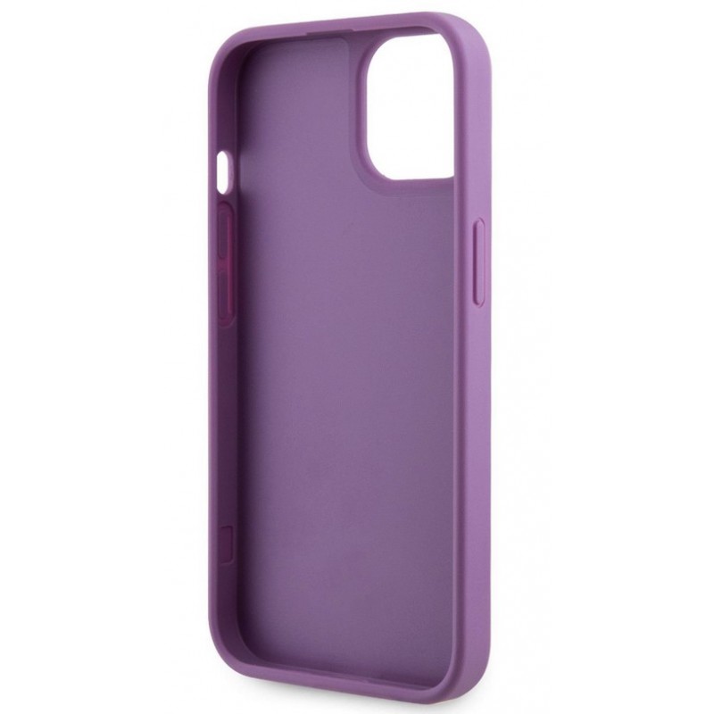 Θήκη Guess Rhinestones Triangle Metal Logo Case for iPhone 13 (6.1") Purple