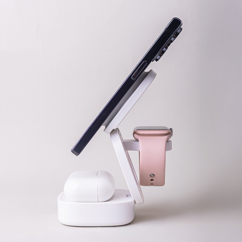 Ασύρματος Φορτιστής Maxlife  Magnetic Wireless Charger 3in1 15W MXWC-06 White