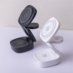 Ασύρματος Φορτιστής Maxlife  Magnetic Wireless Charger 3in1 15W MXWC-06 White