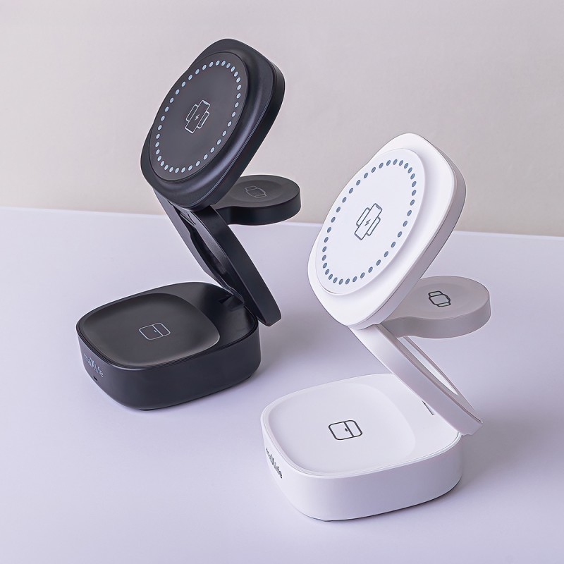 Ασύρματος Φορτιστής Maxlife  Magnetic Wireless Charger 3in1 15W MXWC-06 White