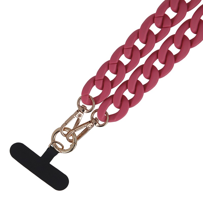 Λουράκι Λαιμού στήριξης Θήκης Smartphone Universal Phone Chain Matte Pink Λουράκι Λαιμού στήριξης Θήκης Smartphone Universal Phone Chain Matte Pink