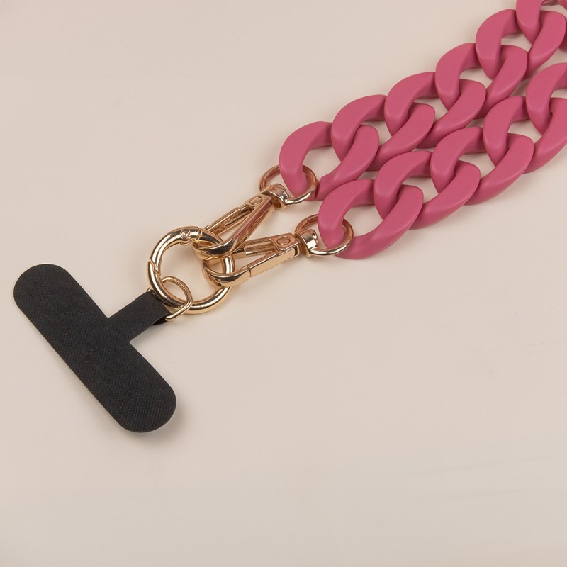 Λουράκι Λαιμού στήριξης Θήκης Smartphone Universal Phone Chain Matte Pink Λουράκι Λαιμού στήριξης Θήκης Smartphone Universal Phone Chain Matte Pink