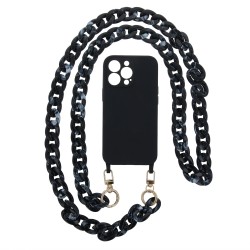 Λουράκι Λαιμού στήριξης Θήκης Smartphone Universal Phone Chain Mottled Black Λουράκι Λαιμού στήριξης Θήκης Smartphone Universal Phone Chain Mottled Black