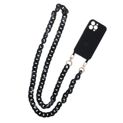 Λουράκι Λαιμού στήριξης Θήκης Smartphone Universal Phone Chain Mottled Black Λουράκι Λαιμού στήριξης Θήκης Smartphone Universal Phone Chain Mottled Black