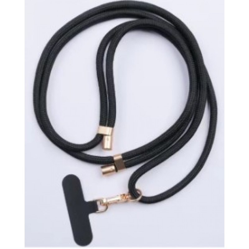 Λουράκι Λαιμού στήριξης Θήκης Smartphone Universal Neck Strap Pure Black Λουράκι Λαιμού στήριξης Θήκης Smartphone Universal Neck Strap Pure Black