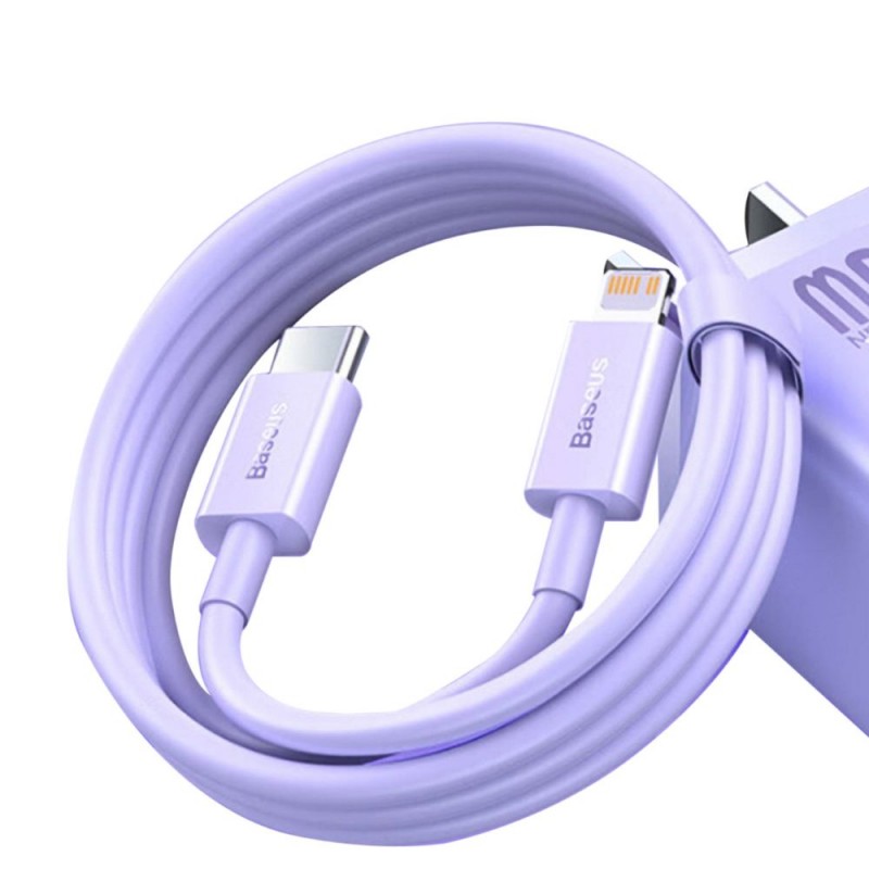 Καλώδιο Φόρτισης Baseus CAYS001505 Superior Series Type-C to Lightning Cable 20W 1m Granite Purple