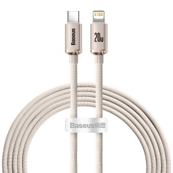 Καλώδιο Φόρτισης Baseus Crystal Shine Type-C to Lightning Cable 20W 2m Pink (CAJY001404)