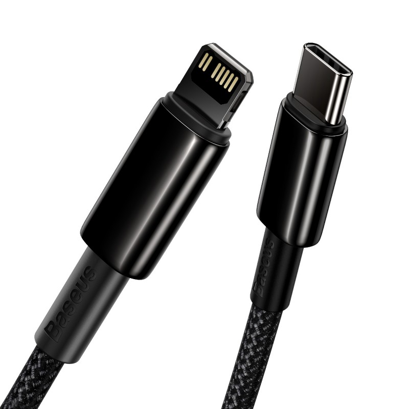 Καλώδιο Φόρτισης Baseus Cable Tungsten PD Type-C to Lightning Super Charge 20W 1m Black (CATLWJ-01)