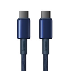 Καλώδιο Φόρτισης Baseus Tungsten Gold Fast PD Type-C to Type-C Super Charge 100W 1m Deepsea Blue