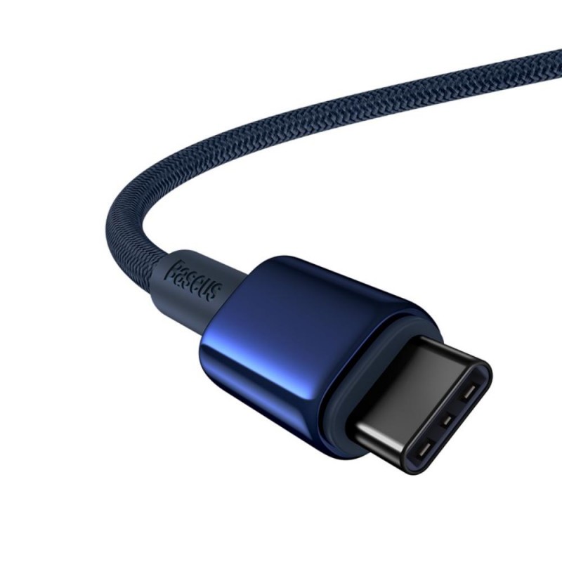 Καλώδιο Φόρτισης Baseus Tungsten Gold Fast PD Type-C to Type-C Super Charge 100W 1m Deepsea Blue