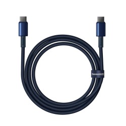 Καλώδιο Φόρτισης Baseus Tungsten Gold Fast PD Type-C to Type-C Super Charge 100W 1m Deepsea Blue