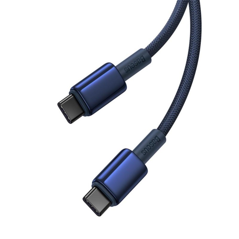Καλώδιο Φόρτισης Baseus Tungsten Gold Fast PD Type-C to Type-C Super Charge 100W 1m Deepsea Blue