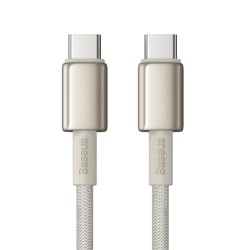 Καλώδιο Φόρτισης Baseus Tungsten Gold Fast Data Cable Type-C to Type-C Super Charge 100W 1m Titanium Galaxy Gold