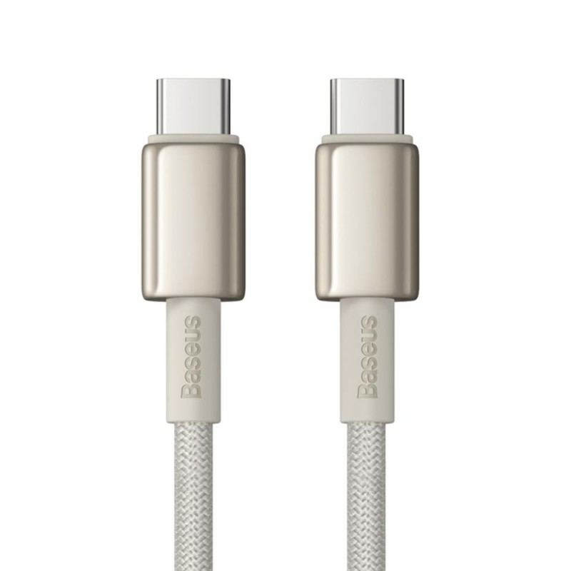 Καλώδιο Φόρτισης Baseus Tungsten Gold Fast Data Cable Type-C to Type-C Super Charge 100W 1m Titanium Galaxy Gold
