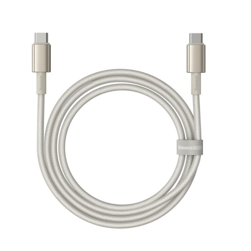 Καλώδιο Φόρτισης Baseus Tungsten Gold Fast Data Cable Type-C to Type-C Super Charge 100W 1m Titanium Galaxy Gold